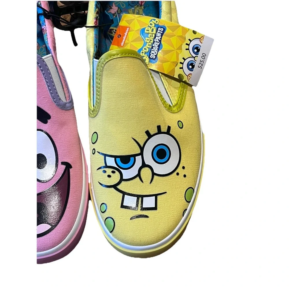 NWT SpongeBob SquarePants & Patrick Slide Slip-on Shoes‎ Ground Up Mens: Size 9